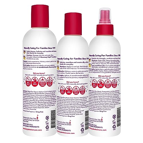 Fairy Tales Rosemary Repel Daily Kids Shampoo, 12 fl oz., Conditioner, 8 fl oz. & Conditioning Spray, 8 fl oz. Star Trio? Kids Like the Smell, Lice Do Not