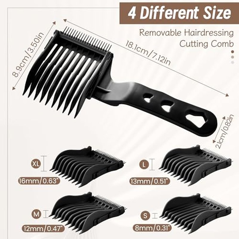 4-in-1 Detachable Barber Comb Set for Fades & Styling