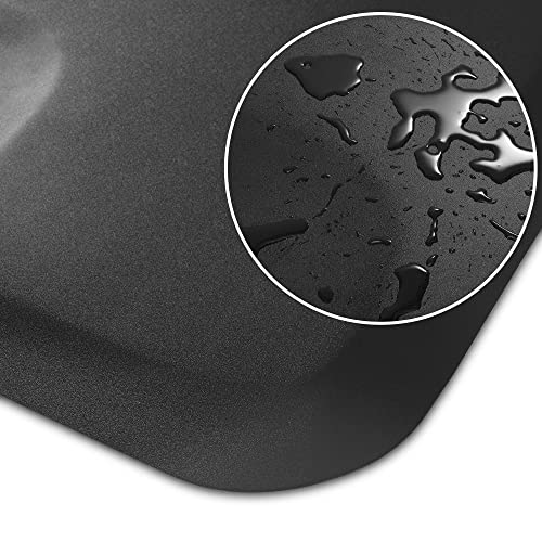 Saloniture 3ft x 4ft Anti-Fatigue Salon Mat - Black Semi Circle