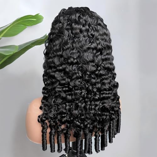 ISEE Half Wig Human Hair 22" Burmese Curly Glueless 180% Density