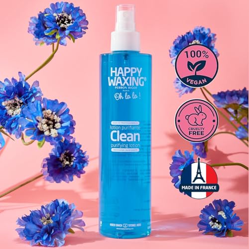 Clean Purifying Lotion 8.45oz - Pre & Post Wax Cleanser for Face & Body - Gentle Low-Alcohol Formula with Dragon¡¯s Blood & Organic Cornflower - Prepares Skin & Soothes Redness - Vegan