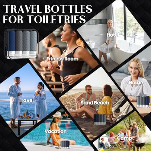 TSA Approved Travel Bottles for Toiletries - Silicone, Leak-Proof, 3oz