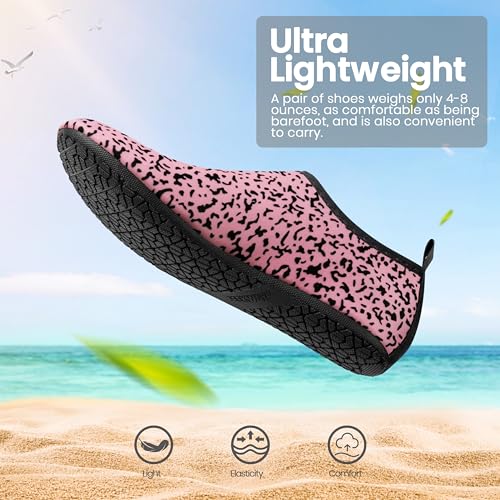 SEEKWAY Water Shoes Women Men Adult Quick-Dry Aqua Socks Barefoot Non Slip for Beach Swim River Pool Lake surf Black Size SK002