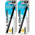 L.A. COLORS Automatic Eyeliner Pencil (Carded), Black CBAE661A (Pack of 2)