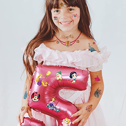 Princess Tattoos Kids, 40 Sheets Cartoon Tattoos Party Favor Set for Girls Boys 9 Kinds of Cute Princess Series Temporary Tattoo Stickers Micky Temp Tattoo Stickers for Kids Party Decor Supply
