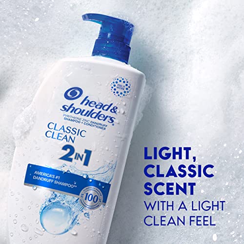 Head & Shoulders Classic Clean 2-in-1 Anti-Dandruff Shampoo, 32.1 fl oz Twin Pack