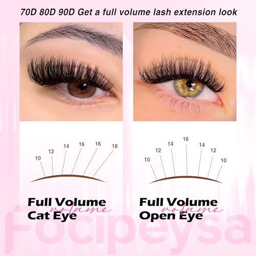 Volume Lash Clusters 10-18mm Mixed 300pcs DIY Eyelash Extensions