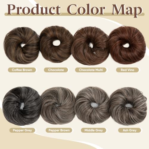 Messy Bun Hair Piece for Thin Hair - Mini Curly Updo Scrunchies