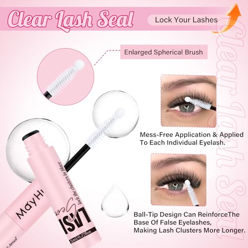 Mayhug 4-in-1 Lash Bond and Seal Kit with Remover & Tweezers