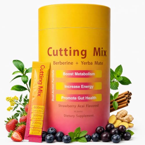 TOTACLEA Cutting Mix Prebiotic Drink - Strawberry Açaí, Vegan, Gluten-Free, 30 Servings