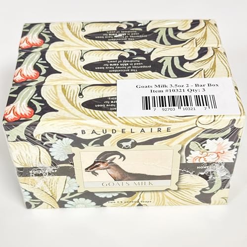 Baudelaire Honey Soap, Goats Milk, 2 Bar Set, (3 boxes)