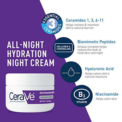 CeraVe Vitamin C Serum & Night Cream Set for Skin Brightening & Anti-Aging