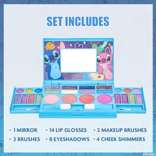 Townley Girl Stitch Fold-Out Makeup Palette with Mirror