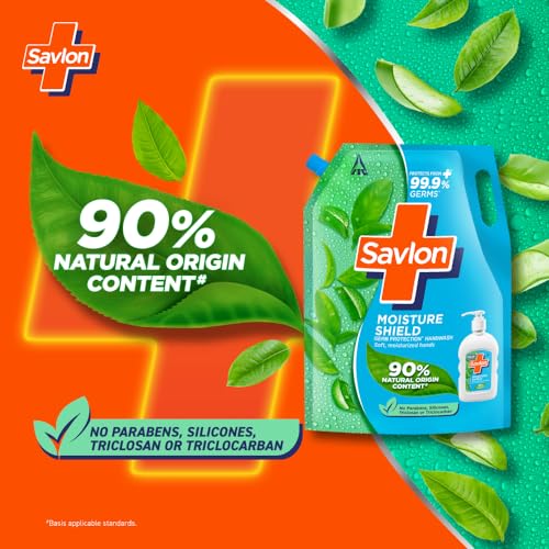 Savlon Moisture Shield Germ Protection Liquid Handwash Refill Pouch, 1500ml