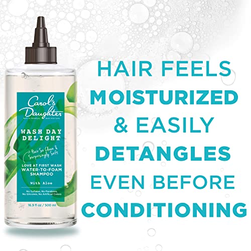 Carol¡¯s Daughter Wash Day Delight Love at First To Foam Sulfate Free Shampoo with Aloe and Micellar Water, Paraben and Silicone Free, Micellar Shampoo for Kinky, Curly Hair, 16.9 fl oz
