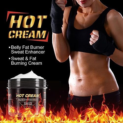 Hot Sweat Cream, Fat Burning Creams for Belly Natural Weight Loss Cream Weight Loss Workout Enhancer for Women and Men Cellulite Treatment for Thighs Legs Abdomen Arms and Buttocks
