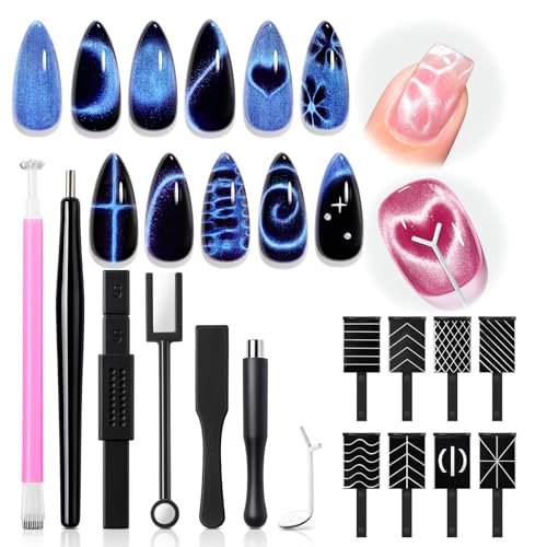 Modelones Cat Eye Magnet Tools 15-Piece Set for Gel Polish