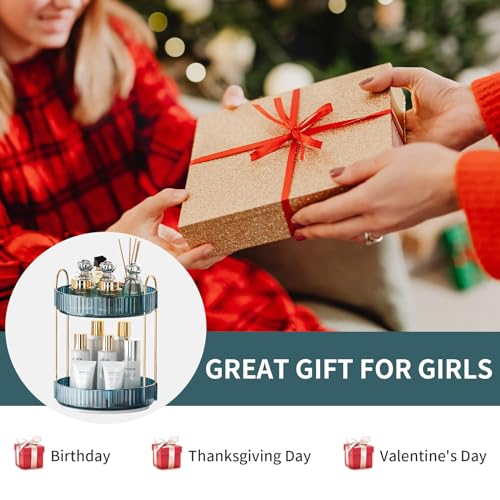 360° Rotating Makeup Organizer - Large Capacity Vanity Storage Rack