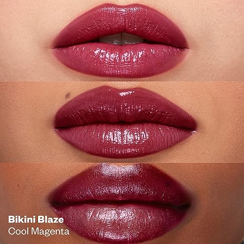 Kosas Wet Stick Moisturizing Shiny Sheer Lipstick with Ceramides, Hyaluronic acid, Peptides and Mango Butter - Soothes, Softens, and Moisturizes Lips – Bikini Blaze