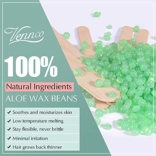 2.5lb Aloe Wax Beads - Hard Wax Beans for Coarse Hair Removal, Gentle Large Refill for Wax Warmer Kit, At-Home & Professional Smooth Waxing for Sensitive Skin Brazilian Bikini Face Eyebrow Leg