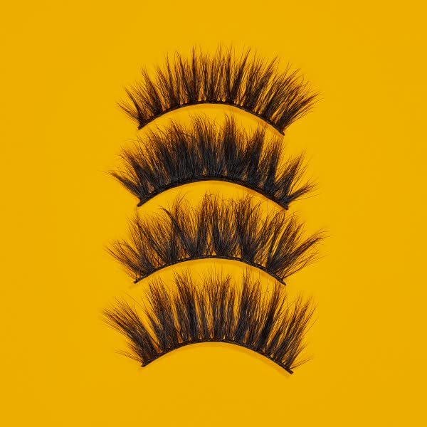 Juvia's Place Nubian Eyelashes Egypt - Eyelash Extension for Day or Night Use, Vegan Mink Lashes, Cruelty-Free Fluffy Lashes, Reusable Adhesive Eyelashes, Matte Black Mink Eyelashes Natural Look