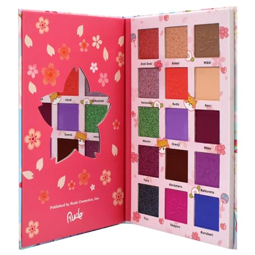 Manga Collection Pressed Pigments and Shadows Palette - First Love Diary by Rude Cosmetics for Women - 0.77 oz Palette