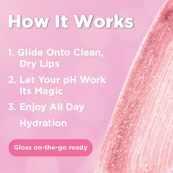 pH-Activated Shimmer Lip Gloss - Rosy Quartz, High-Shine