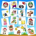 Mario Themed Temporary Tattoos - 34Pcs Glow in the Dark Stickers