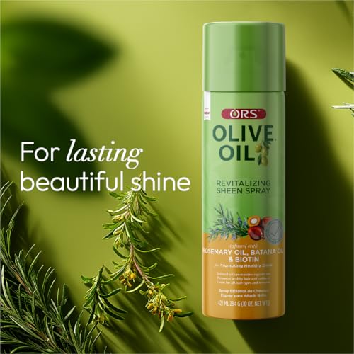 ORS Olive Oil Revitalizing Sheen Spray with Rosemary, Batana & Biotin Oil 10 Ounces