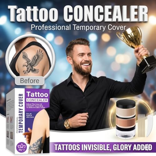 Tattoo Cover Up Makeup Kit - Waterproof Skin Concealer for Scars & Blemishes