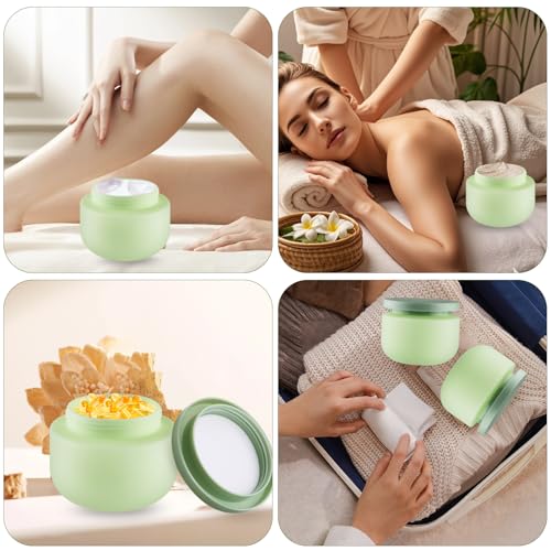 6Pcs 8oz Empty Plastic Jars Wide Mouth Cosmetic Containers