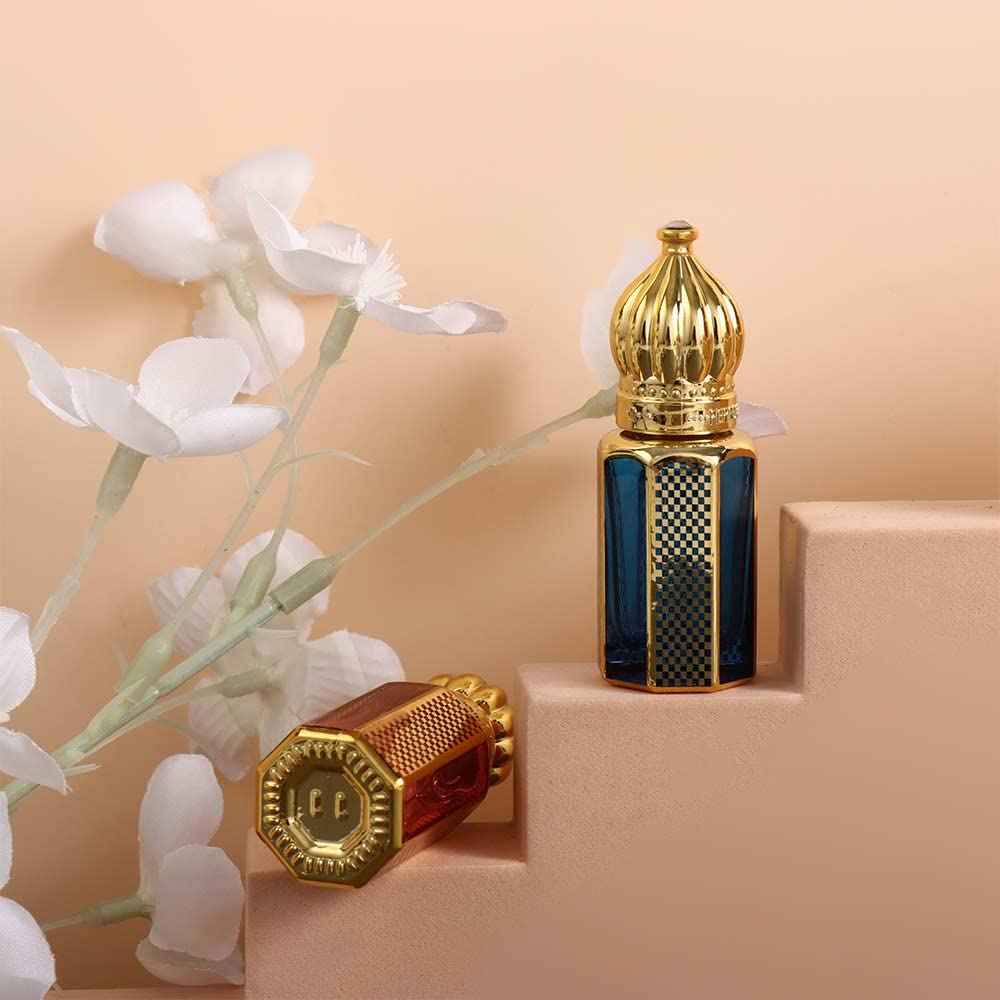 Leadigol 3pcs Essential Oil Roller Bottles, Vintage Glass Mini Bottles for DIY Travel