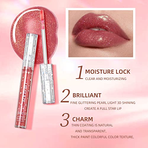 Aseawave Shimmer Lip Gloss Set - 9 Colors, Long-Lasting & Moisturizing