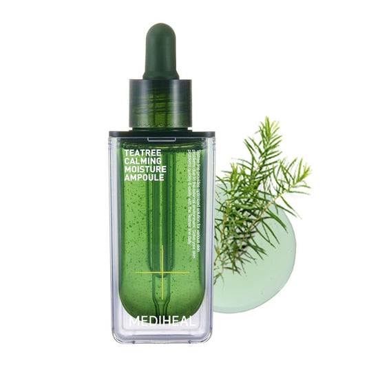 MEDIHEAL Teatree Calming Moisture Ampoule (1.7 fl oz, 1 Pack) - Quick Calming and Deep Hydrating with Teatree Leaf Water 92% for Sensitive Skin Type