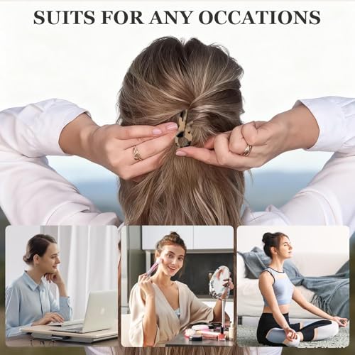 Sunolga Small French Hair Pins – 10 Pack, Curved, Anti-Slip, All Hair Types