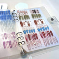Press On Nail Organizer Storage Book with 6 Pages & Tape