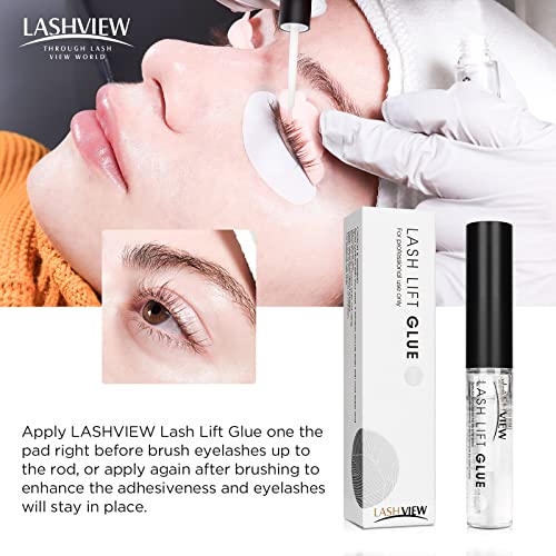 LASHVIEW Lash Lift Glue 2pcs - Eyelash Perm Adhesive 5ML