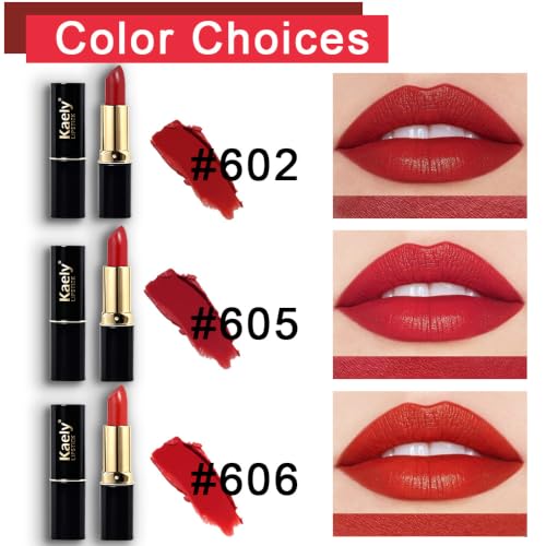 EVPCT 3Pcs Velvet Matte Lipstick Set - Long Lasting