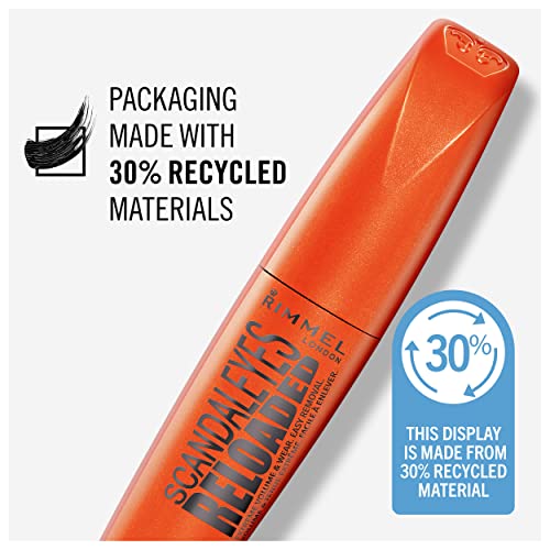 Rimmel Scandaleyes Clean Reloaded Extreme Black Mascara (Pack of 2)