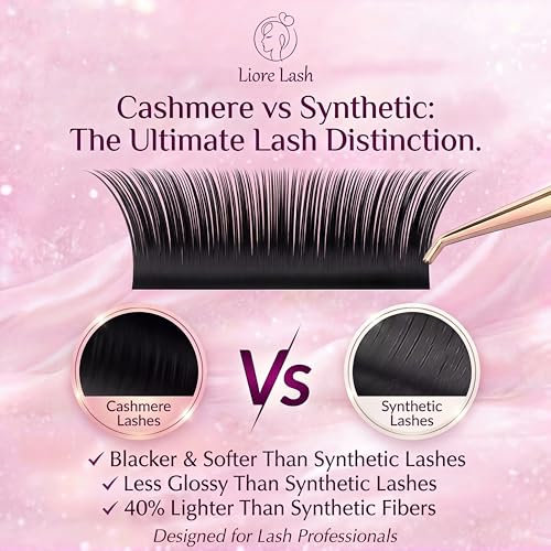 Cashmere Eyelash Extensions ? Classic, Easy Fan & Pro Bulk Lash Trays, Matte Black Individual Lashes