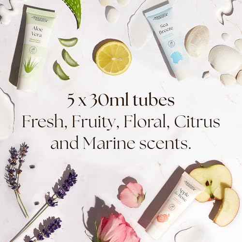 Hand Cream Gift Set from Nurture by Nature, 5pcs, Mothers Day Gifts, Hand Lotion Travel Size, Enriched with 6% Shea Butter & Glycerin, Hand Cream for Women, Dry Skin, Hand Lotion Gift Set for Women