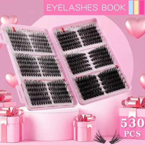 Lash Clusters 530Pcs Mixed Lengths 8-16mm Eyelash Extensions