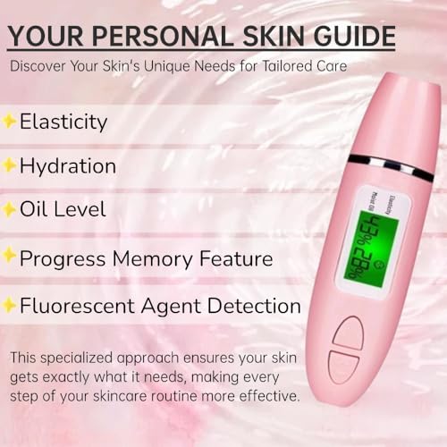 Skin Hydration Tester with LCD Display | Oil & Moisture Analyzer