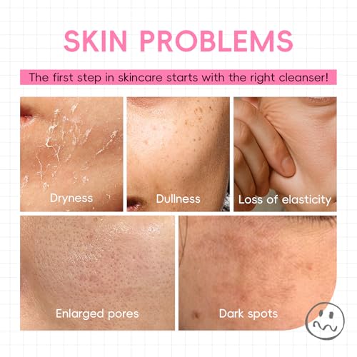 Sakura Collagen Skincare Set - 8-Piece Glass Skin Routine with Cleanser, Toner, Serum, Eye Cream, Moisturizer | Hydration, Firm, Glow for All Skin Types, Skin Care Gift Sets, for Mother's day