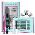 Lash Clusters Kit 144pcs Wispy Eyelash Extensions Kit 3 Styles Eyelash Clusters Individual Lashes Extension Kit with Lash Bond and Seal, Remover, Lash Tweezers DIY at Home(SMH,C-Mix8-16mm Kit)