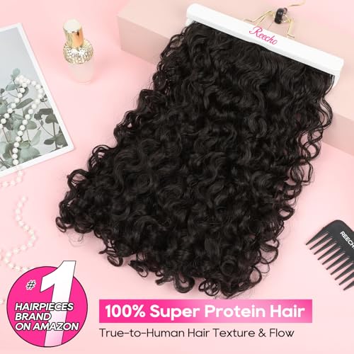 REECHO Curly Clip-In Hair Extensions 18" - 4PC Set