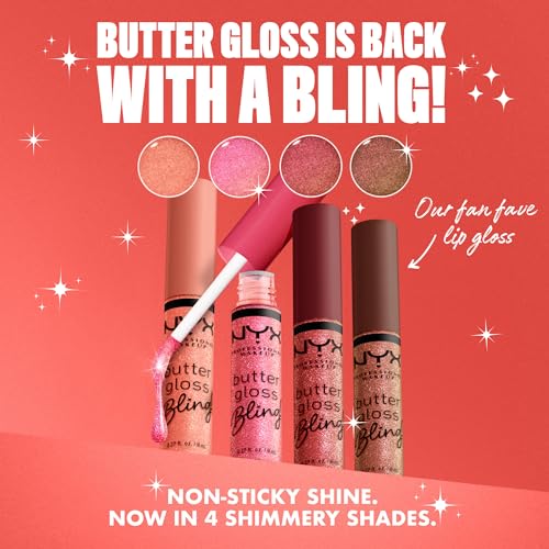 NYX Butter Gloss Bling Lip Gloss - Non-Sticky Shiny Finish