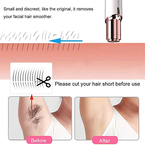 Facial Hair Remover Replacement Heads - Generation 1 2-Pack for Flawless Finishing Touch, 18K Rose Gold