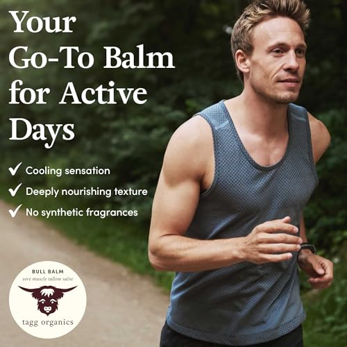 Bull Balm Cooling Menthol Rub with Organic Grass-Fed Tallow ? Moisturizing Skin Conditioner, Non-Greasy Balm with Invigorating Aroma for Active Lifestyles (2 oz)