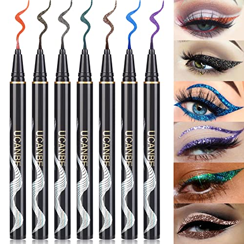 UCANBE 7-Color Shimmer Liquid Eyeliner Set | Waterproof